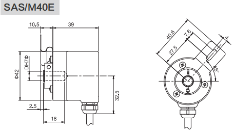 CANopen Industrial Absolute Encoder SAS/M40 - Civiti