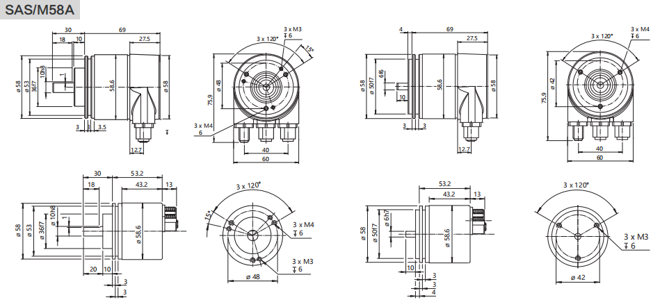 EtherCAT Industrial Absolute Encoder SAS/M58 - Civiti