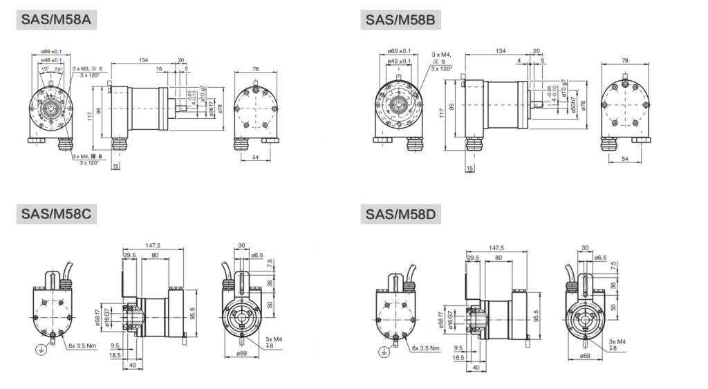 CANopen Explosion-proof Absolute Industrial Encoder SAS/M78 - Civiti